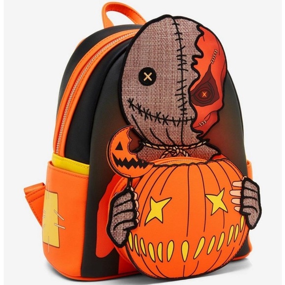 Loungefly Trick 'R Treat Sam Glow-In-The-Dark Mini Backpack and zip wallet - Picture 5 of 10